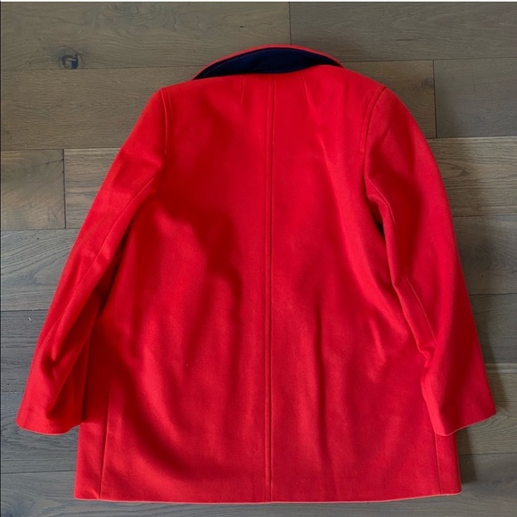 J. Crew Blazer Coat Italian Wool Cashmere Blend Like New Large Red - Picture 11 of 15